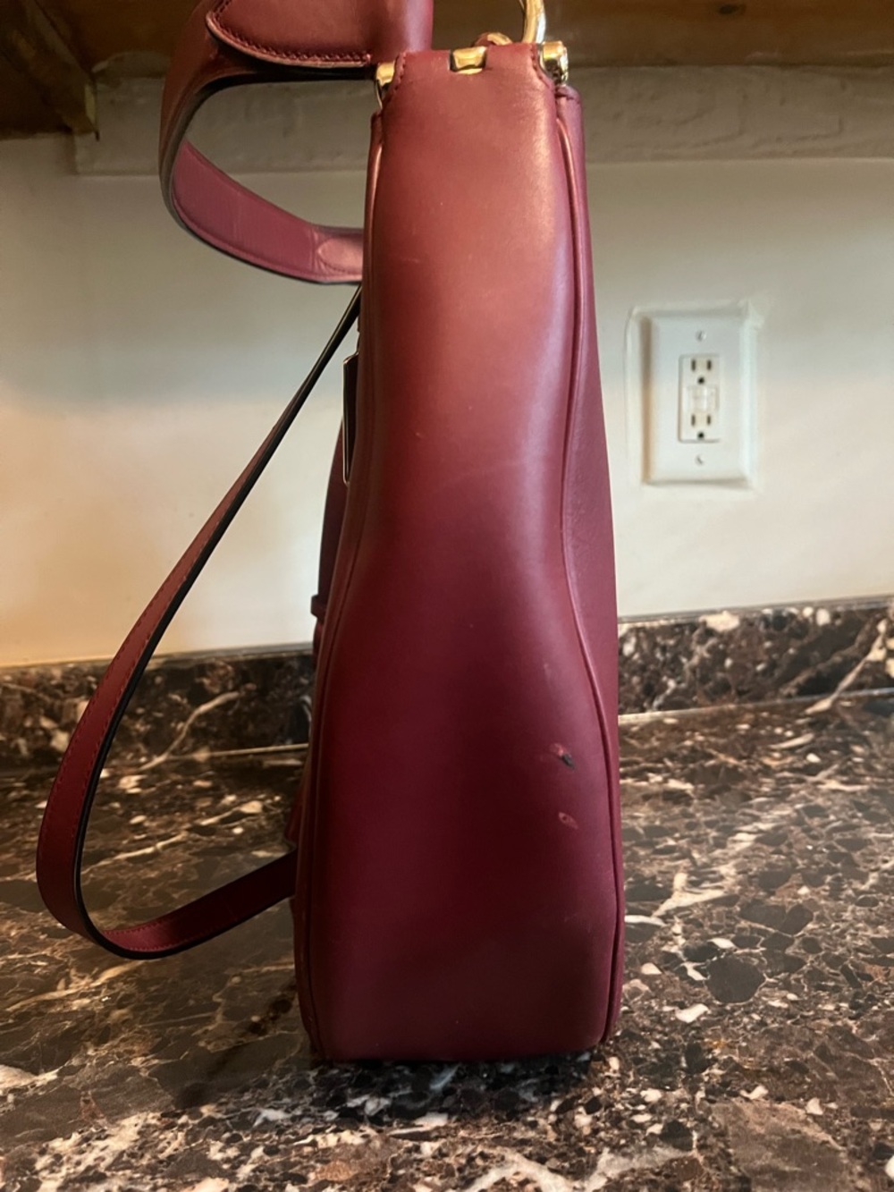 Coach Leather Shoulder Hobo Bag in Deep Wine - Picture 3 of 12